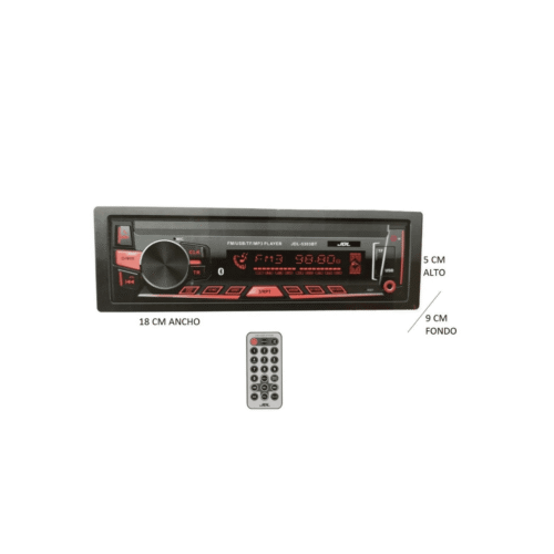 Radio Bluetooth para Carro JDL-5303  USB Tarjeta SD FM 50W Negro